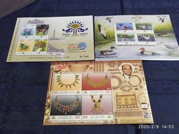 India 2000 Year Pack Of 3 M/s On Fauna & Flora Gems & Jewellery Migratory Birds MNH - Années Complètes