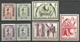 (E088) BELGIQUE - N°998à1004 * - Antituberculeux - Infirmières - Pesée Des Bébés, Radiographie, Réadaptation - Unused Stamps