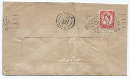 3284 - Enveloppe Queen Elizabeth - 16/10/1962 Lincoln Flamme Cheap Recorded Delivery - Marcophilie