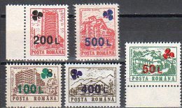 Romania 1998 / Hotels - Overprint Trefoil / 5 Val - Ungebraucht