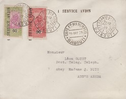 Enveloppe   COTE   FRANCAISE   Des   SOMALIS    1er  Vol   DJIBOUTI  -  ADDIS  ABEBA   29  Décembre  1929 - Storia Postale
