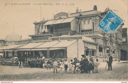 59) MALO-les-BAINS : Le Café Belle-vue (1921) - Animée - Malo Les Bains