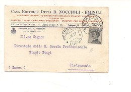 P761 Toscana EMPOLI Pubblicitaria NOCCIOLI Editrice 1927 Viaggiata - Empoli
