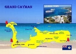 Cayman Islands Grand Cayman Map New Postcard Landkarte AK - Kaaimaneilanden