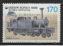 Korea South (1999) Yv. 1857  /  Train - Locomotive - Railway - Tren - Eisenbahn - Trains - Treni