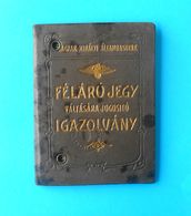 1908 HUNGARY RAILWAYS - Beautifull Original Antique ID Card * Railway Chemin De Fer Eisenbahn Ferrovia Ferrocarril - Europe