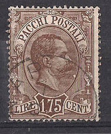 REGNO D'ITALIA 1884-86 PACCHI POSTALI EFFIGE DI RE UMBERTO I SASS.6 USATO VF - Colis-postaux