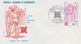 Enveloppe FDC  1er Jour   NOUVELLE CALEDONIE   7éme  Jeux  Du  Pacfique  Sud   1983 - FDC