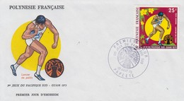 Enveloppe  FDC  1er Jour  POLYNESIE   5émes  Jeux  Du  Pacifique  Sud  1975 - FDC