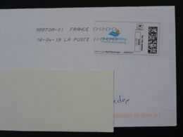 Vacances Camping Timbre En Ligne Montimbrenligne Sur Lettre (e-stamp On Cover) TPP 4956 - Sellos Imprimibles (Montimbrenligne)