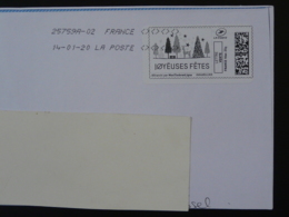 Joyeuses Fêtes Timbre En Ligne Montimbrenligne Sur Lettre (e-stamp On Cover) TPP 5021 - Timbres à Imprimer (Montimbrenligne)