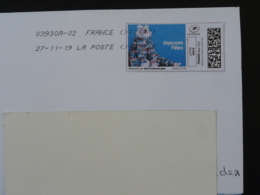 Joyeuses Fêtes 2019 Timbre En Ligne Montimbrenligne Sur Lettre (e-stamp On Cover) TPP 5064 - Druckbare Briefmarken (Montimbrenligne)