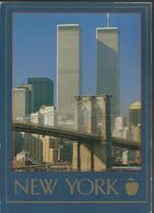 Brooklyn Bridge In Front Of World Trade  - Photo: Dennis Hallinan/FPG - Timbre William T. Piper - World Trade Center