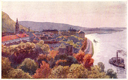 ERSTE K. K. DONAU-DAMPFSCHIFFAHRTS-GESELLSCHAFT / D.D.S.G. - SHIP On DANUBE At HAINBURG ~ 1910 (ae151) - Hainburg