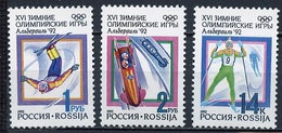 Russie - Russia - Russland 1992 Y&T N°5915 à 5917 - Michel N°220 à 222 *** - Jeux Olympiques D'hiver - Neufs