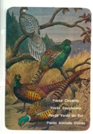 1986 Pocket Poche Calendar Calandrier Calendario Portugal Aves Selvagens Pavões Peacocks Paons Pavos Reales N 6/6 - Grand Format : 1981-90