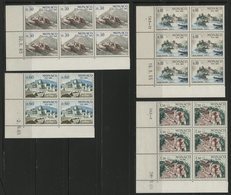 MONACO N° 679 + 680 + 681 + 682 Blocs De 6 Neufs ** (MNH) Coins Datés Du 2, 16, 28 Et 30/9/65. TB - Unused Stamps