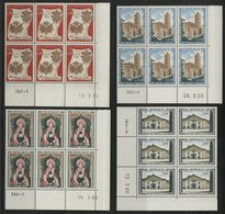 MONACO N° 744 + 745 + 747 + 748 Blocs De 4 Neufs ** (MNH) Coins Datés Du 19 Et 28/2/68 Et Du 12 Et 15/3/68. TB - Unused Stamps