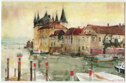 Steckborn - Aquarell By Roland Krügel - Watercolor - Switzerland - Unused - Steckborn
