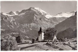 Lauenen 1259 M - Die Kirche - Plaffenhorn - Wildhorn - Geltenhorn - Church - 13491 - Switzerland - 1953 - Used - Lauenen