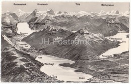 Rigi-Panorama - Cham - Zug - Walchwyl - Arth - Map - 7738 - Switzerland - Old Postcard - 1950 - Used - Arth