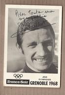 Delcampe - CPSM SKI - JEUX OLYMPIQUES GRENOBLE 1968 - Guy PERILLAT France-Soir - TB PLAN PORTRAIT Skieur - Olympische Spiele