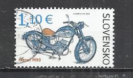 SLOVAKIA 2004 - HISTORIC MOTOCYCLES – MANET M90  -  POSTALLY USED OBLITERE GESTEMPELT USADO - Used Stamps