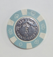 MONTE CARLO (MONACO) - Casinò SBM LOEWS - FICHA / TOKEN / FICHE 5 Francs - Casino