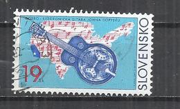 SLOVAKIA 2001 - DOBRO RESONATOR GUITAR -  POSTALLY USED OBLITERE GESTEMPELT USADO - Gebruikt