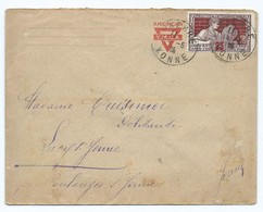 3313 - Lettre American YMCA 1925 Auxerre Lucy Sur Yonne - Timbre Exposition Internationale Des Arts Y&T N°212 - 1921-1960: Periodo Moderno