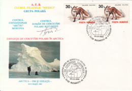 NORTH POLE, ROMANIAN ARCTIC EXPEDITIONS, SIGNED SPECIAL COVER, 1995, ROMANIA - Expediciones árticas