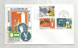 Fdc , Premier Jour D'émission , PREVENCION DE ACCIDENTES EN EL TRABAJO , Barcelona , 1984 , Espagne , Spain - FDC