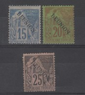 Réunion- 1891-  N°22/24 _ - Sonstige & Ohne Zuordnung