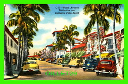 PALM BEACH, FL - WORTH AVENUE DISTINCTIVE AND EXCLUSIVE PALM - ANIMATED WITH OLD CARS - TRAVEL IN 1958 - - Palm Beach