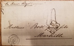 O) 1872 ARGENTINA - BUENOS AYRES, PREPHILATELY RATE MANUSCRIPT, FRENCH MARITIME MAIL, G.B.  - TO MARSEILLE,XF - Cartas & Documentos