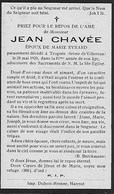 HANNUT  TROGNEE (FERME VILLEREAU) JEAN CHAVEE 28 MAI 1920 - Hannuit