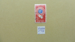 Europe > Espagne > Exprès : Timbre N° 37 Oblitéré - Eilbriefmarken