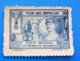 PR NOS ORPHELINS Sté MÉDAILLÉ MILITAIRE GUERRE WW1 Vignette NSG Erinnophilie,Timbre,stamp,Sticker-Aufkleber-Bollo-Viñeta - Militärmarken