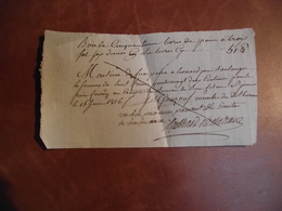 BON Pour Livraison De 50 Livres De Pain, Juin 1816 , ST Junien, 87 - Unclassified