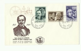 N°973/978 - Série Les INVENTEURS Obl. Sc BRUXELLES S.R. De Timbrologie Sur 2 Envloppes Du 22-10-1955 (Baekeland - Lenoir - 1951-1960