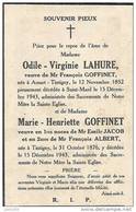 ANSART ..-- Mme Odile LAHURE , Veuve De Mr François GOFFINET Et Mme Marie GOFFINET , Veuve De Mr François ALBERT . . - Tintigny