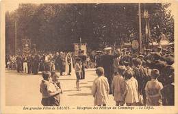 64-SALIES- LES GRANDES FÊTES DE SALIES- RECEPTION DES FELIBRES DU COMMINGE , LE DEFILE - Salies De Bearn