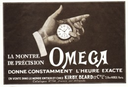 PUB MONTRE " OMEGA " 1921 ( 56 ) - Montres Anciennes