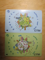 GPT Phonecard,7MACA,B Children's Painting-protect Ocean, Set Of 2,used - Macao