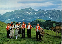 URNÄSCH Sennen Mit Frauen In Tracht Mit Kühen Auf Der Hochalp - Urnäsch