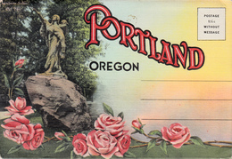 Vintage 1945-1950 - Portland Oregon - Souvenir Folder With 18 Views - Large Letters Inside - Unused - Portland