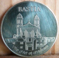 BASTIA VILLE D'ART ET D'HISTOIRE CORSICA ILE DE BEAUTE LA CORSE EN MEDAILLES TOKEN JETON TOURISTIQUE - Otros & Sin Clasificación