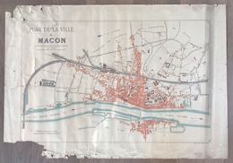 Plan De La Ville De MACON Par A. Budker - 1893 - Europe