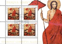 Vatican 2015 Mi# 1833 Kleinbogen Used - Sheet Of 4 (2 X 2) - Easter - Oblitérés