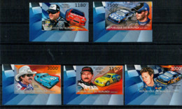 REPUBLIQUE  DU  BURUNDI   NASCAR     5  STAMPS  MNH**   IMPERFORATED - Nuovi